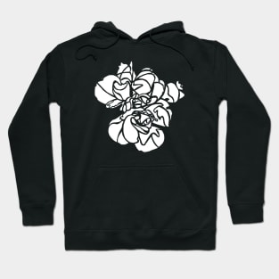 White Hibiscus Flower Plant Art Hoodie